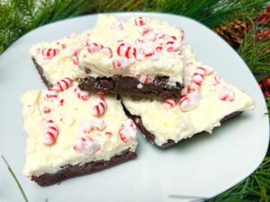 brownies de casca de hortelã-pimenta